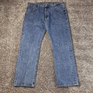 Levi's 501 Original Straight Mens Blue Jeans Size 38x30 Denim Button Fly Modern